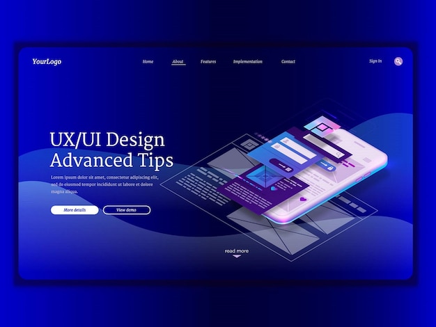 Dropbox landing page Transfer files concept for landing page