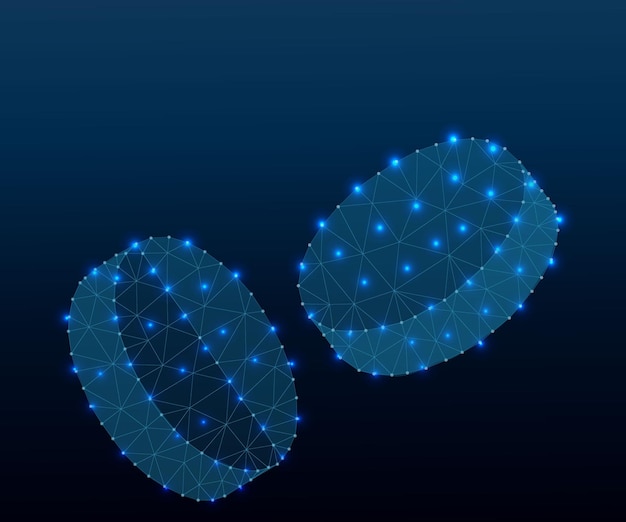 Drug tablet polygon blue 3