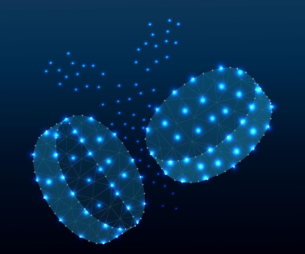 Drug tablet polygon blue 6