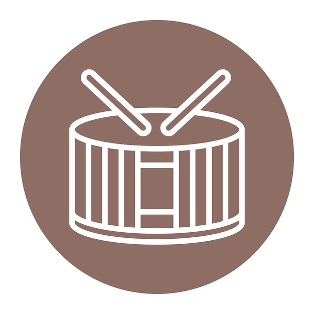 Drum icon vector image Can be used for Instrument