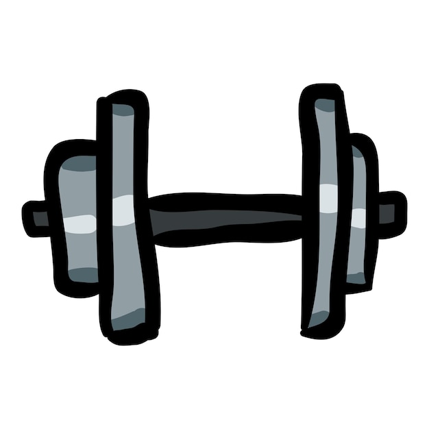 Dumbbell Hand Drawn Doodle Icon
