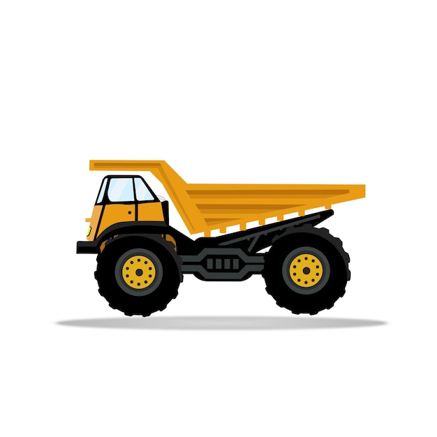 Dump Truck for mining construction and industry Vector illustration