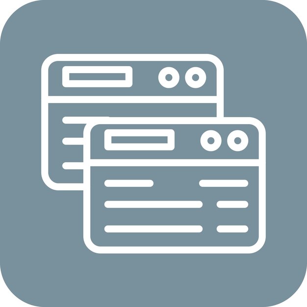 Duplicate Browser vector icon illustration of SEO and SEM iconset