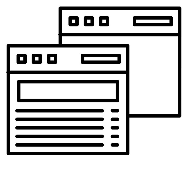 duplicate browser vector illustration style