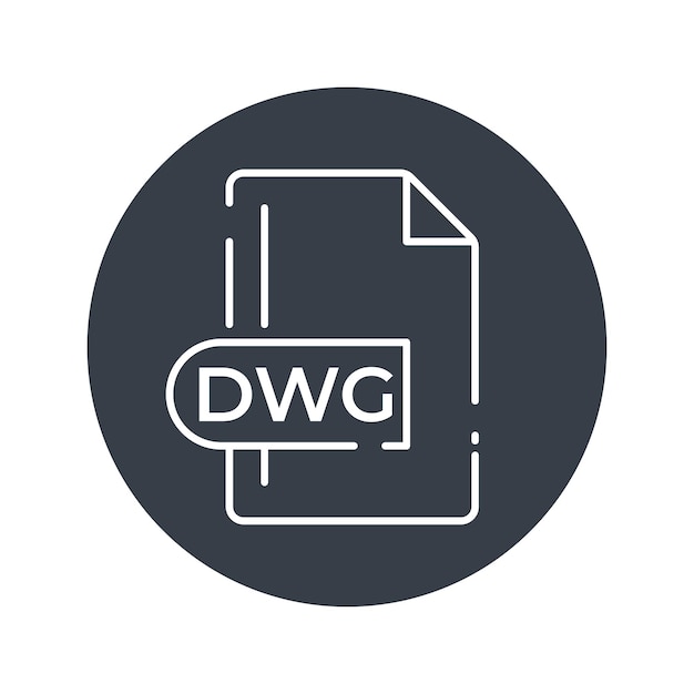 DWG File Format Icon DWG extension filled icon