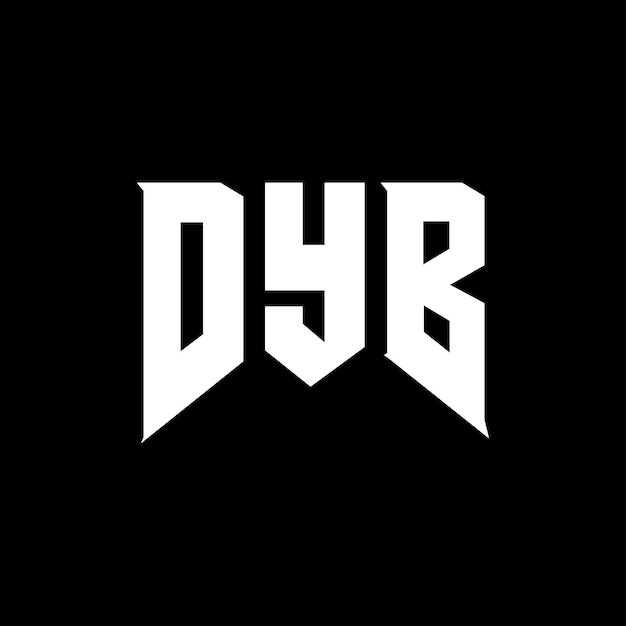 DYB letter logo design for technology company DYB logo design black and white color combination DYB logo DYB vector DYB design DYB icon DYB alphabet DYB typography logo design