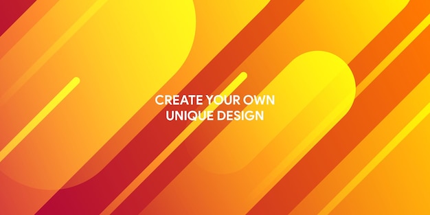 Dynamic abstract fluid geometric colorful gradient orange shape background