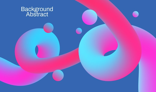 Dynamic abstract strokes with different colors and gradient effect Abstract background with abstract fluid 3d curve line