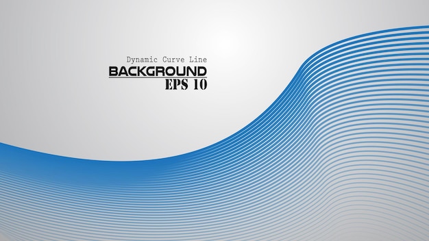 Dynamic curve line abstract background vector image for backdrop or presentation