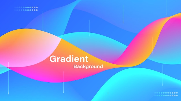 dynamic gradient wavy abstract background