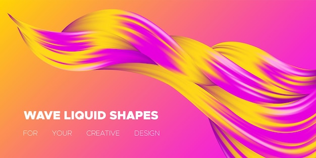 dynamic wave shapes on vibrant gradient poster