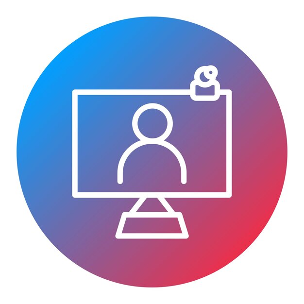 e meeting icon vector image can be used for remote working
