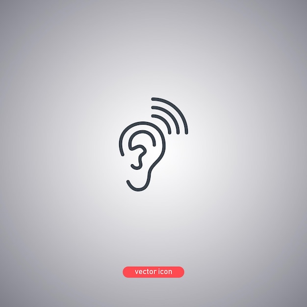 ear icon vector illustration