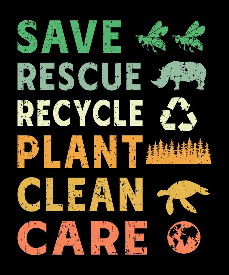 Vektori earth day tshirt design 2
