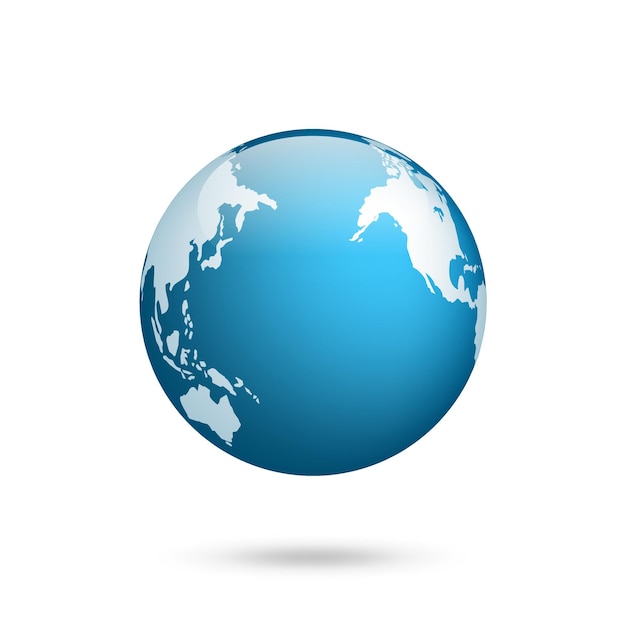 earth globe world map set planet with continents africa asia australia europe north america and