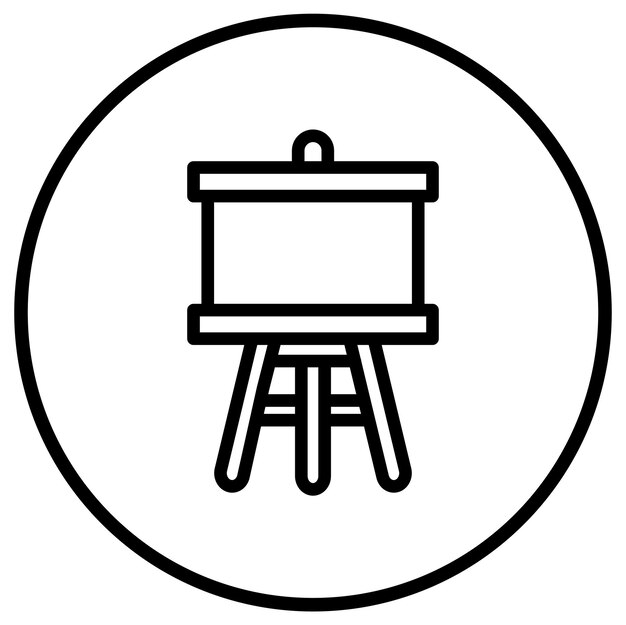 Easel Vector Icon Design Illustration