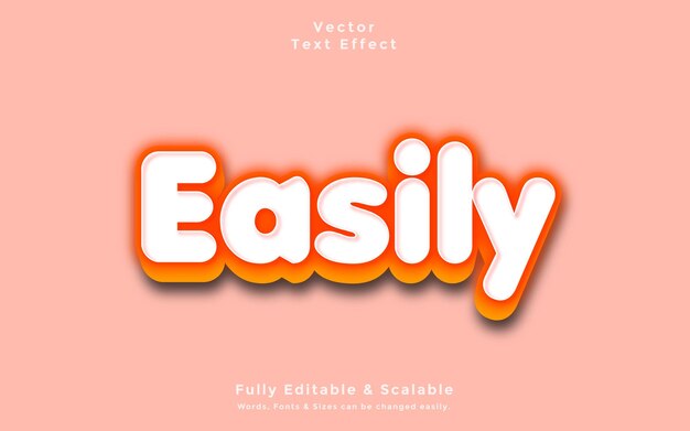 easily 3d editable text effect