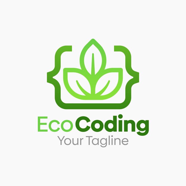 Eco Coding Logo Design Template Good for Business Agency Community and Organization