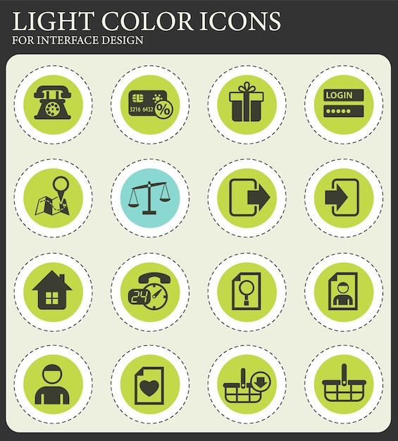 Ecommerce interface icon set