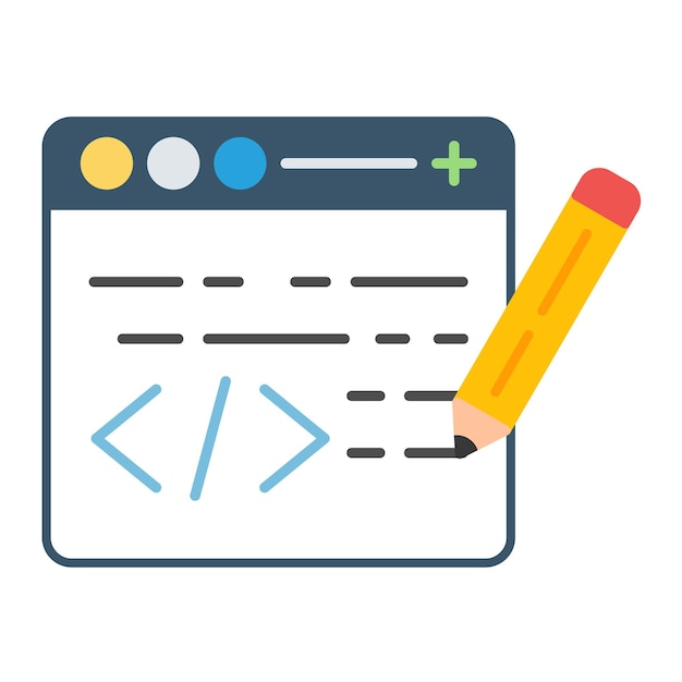 Edit Code Flat Illustration