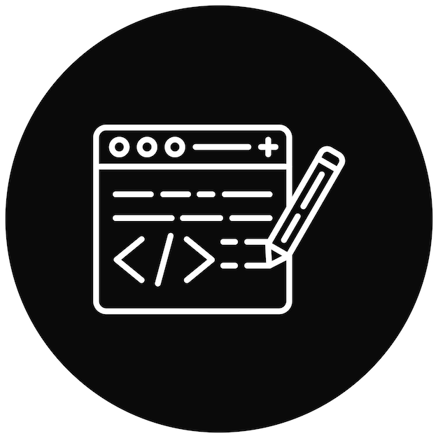 Edit Code icon vector image Can be used for Computer Programming
