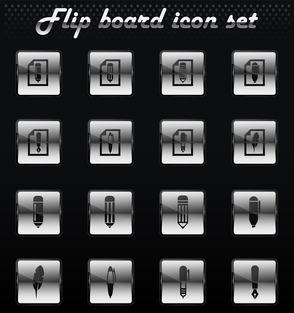 Edit vector flip mechanical icons for user interface design