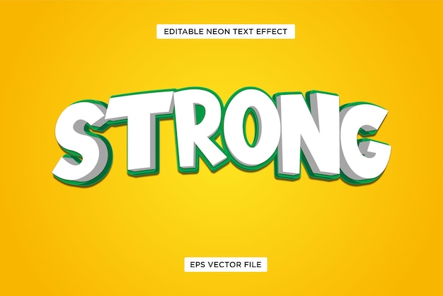 Editable 3D Cartoon Text Effect Vector EPS File