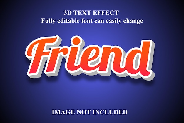 editable 3d text effect design
