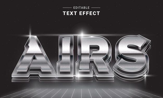 Editable animation cartoon text effect for illustrator
