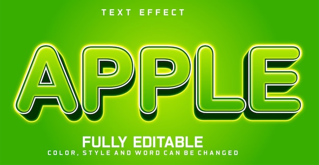 Editable Apple text style effect text style concept