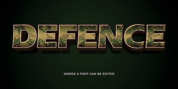 editable army text effect defense text effect