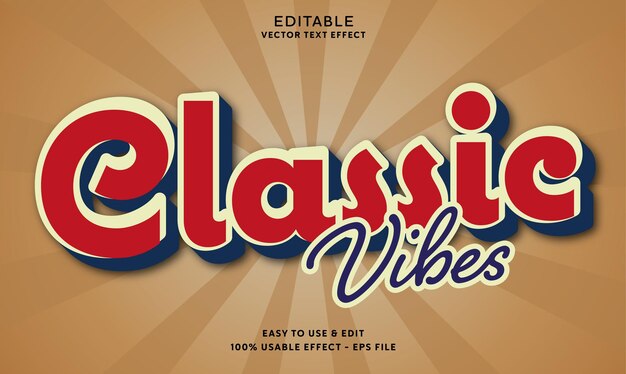 editable classic vector text effect with modern style
