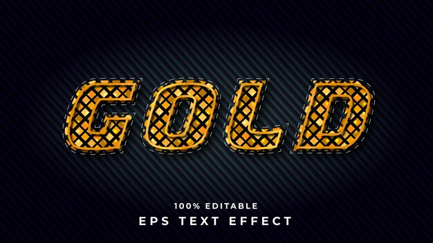 editable gold text effect