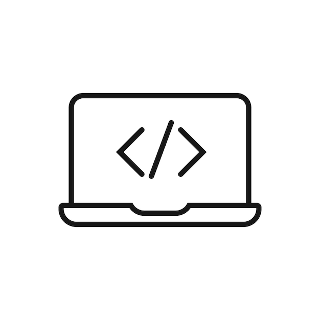 Editable Icon of Learn Code Vector illustration isolated on white background using for Presentation website or mobile app