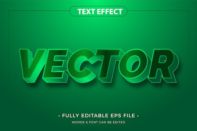 Editable text effect 3d font style