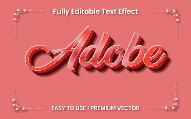 Editable text effect adobe text style premium