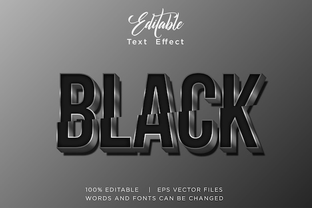 EDITABLE TEXT EFFECT BLACK STYLE CUT FONT EFFECT