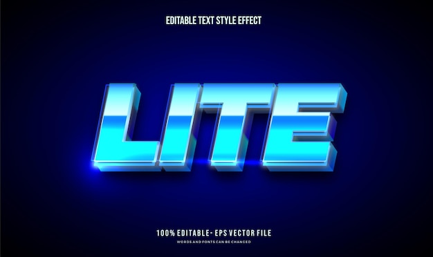 Editable text effect blue Text style effect Editable fonts vector files