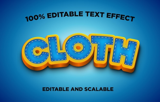 editable text effect for advertising