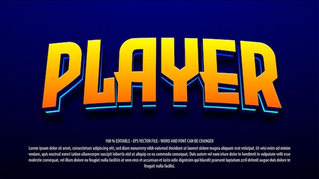 Editable text effect gaming style