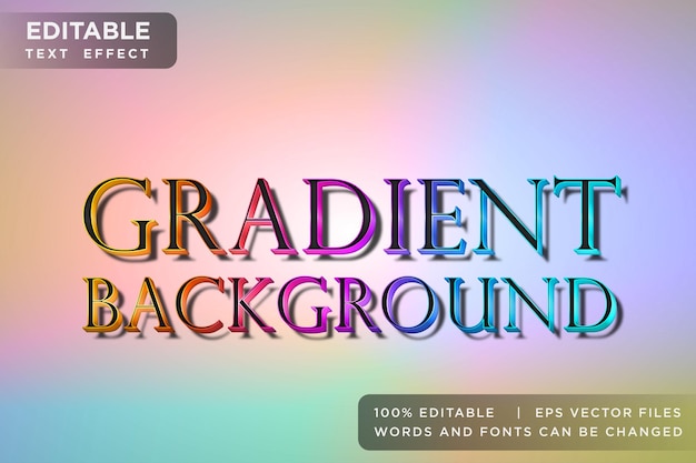 EDITABLE TEXT EFFECT GRADIENT STYLE BACKGROUND