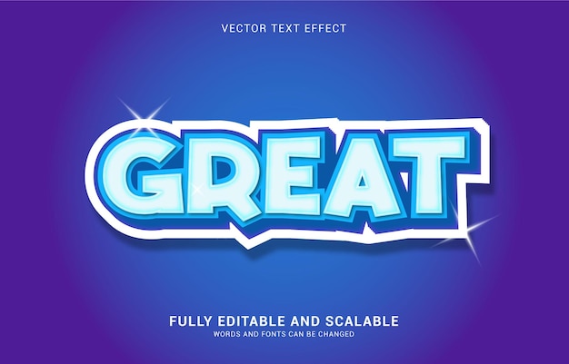 editable text effect, great style can be use to make title