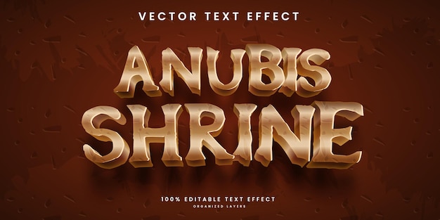 editable text effect in god of egypt anubis style premium vector