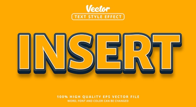 editable text effect insert text with modern style with color orange and blue