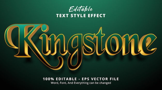editable text effect, king stone text on nicely color gradient style template