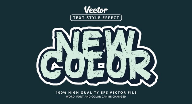 Editable text effect, New Color text with modern color style