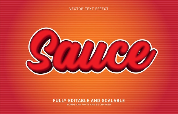 editable text effect sauce style can be use to make title