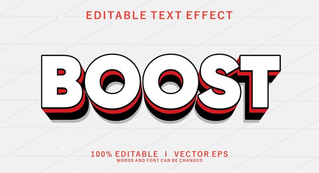 editable text effect with modern style design