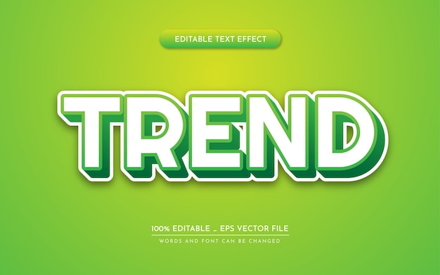 Editable text effect