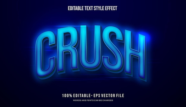 editable text style effect modern blue light color text style vector file